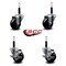 Service Caster 3'' Soft Rubber Wheel Swivel 3/4'' Expanding Stem Caster Set 2 Brakes, 4PK SCC-EX20S314-SRS-2-TLB-2-34 - alternate 5